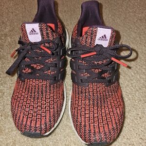 Adidas Boost Black and Red Knit Sneakers